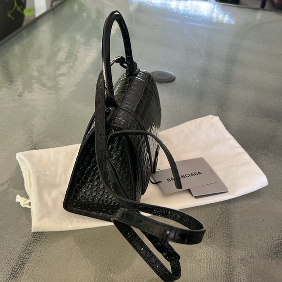Balenciaga Hourglass XS Croc Embossed Handbag - Picture 13 of 13